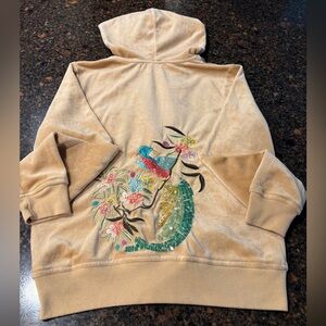 BCBG MaxAzria Y2K  Velour Track Jacket Zip Hoodie Sweatshirt M